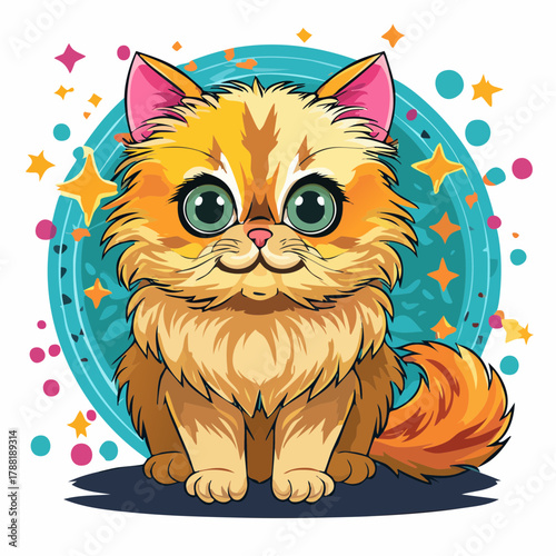 niedliche kleine Katze - Cartoon Comic Stil