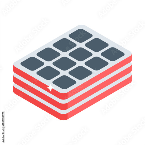 Take a look at this amazing icon of solar panels in isometric style
