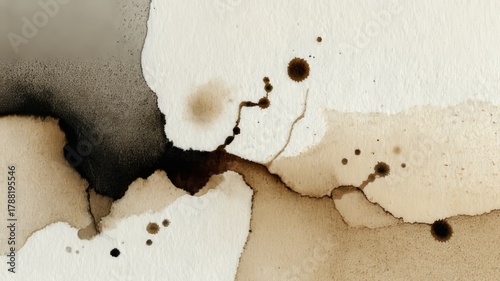 ink wash background in sepia and umber, soft diffusion, painterly edges, editorial elegance