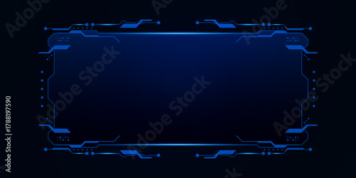 Sci fi futuristic user interface, HUD, Technology abstract background , Vector illustration	
