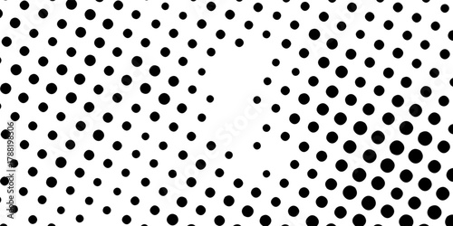 Monochrome Halftone Dot Diagonal Gradient Background. Modern trendy design in Vector Illustration