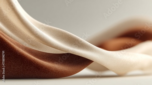 mocha to cream gradient background, soft vignette, ultra-smooth, subtle film grain