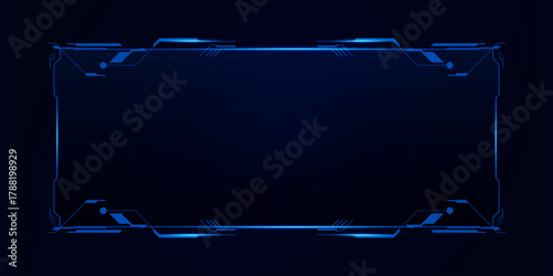 Sci fi futuristic user interface, HUD, Technology abstract background , Vector illustration	
