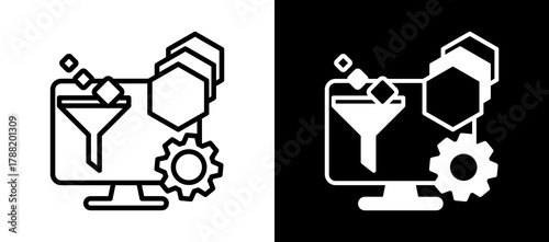 Compiler Languages whiteblack icon