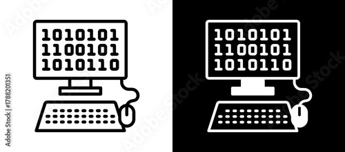 Machine Code whiteblack icon