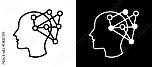 Generating Algorithms whiteblack icon