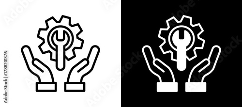 Maintainability whiteblack icon