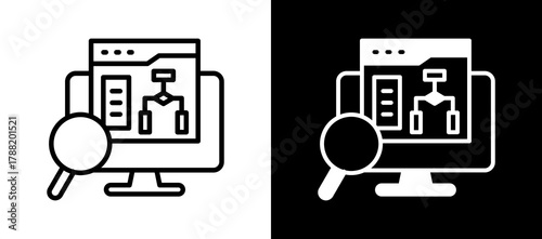System Architecture whiteblack icon