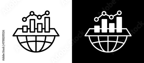 Data Analytics whiteblack icon