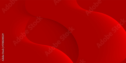 Abstract Red Wavy Background with Subtle Fluid Curves