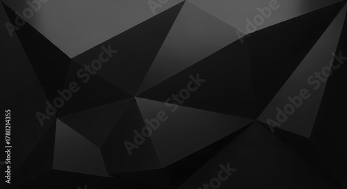 Modern abstract geometric background with sharp angles and deep shadows, perfect for sophisticated design projects and technology themes