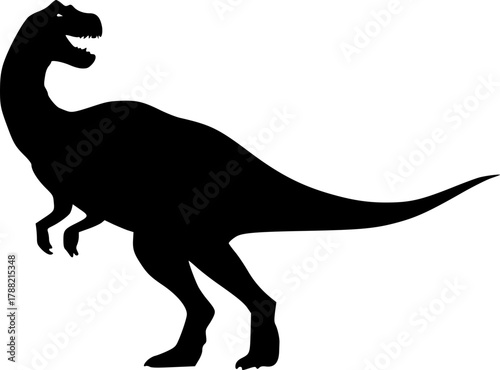 Cute dinosaur silhouette design for cartoon and fun graphic project