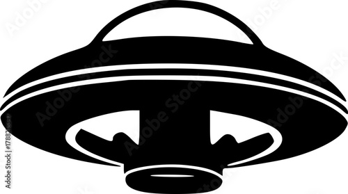 UFO flying silhouette design for alien and space themed illustration