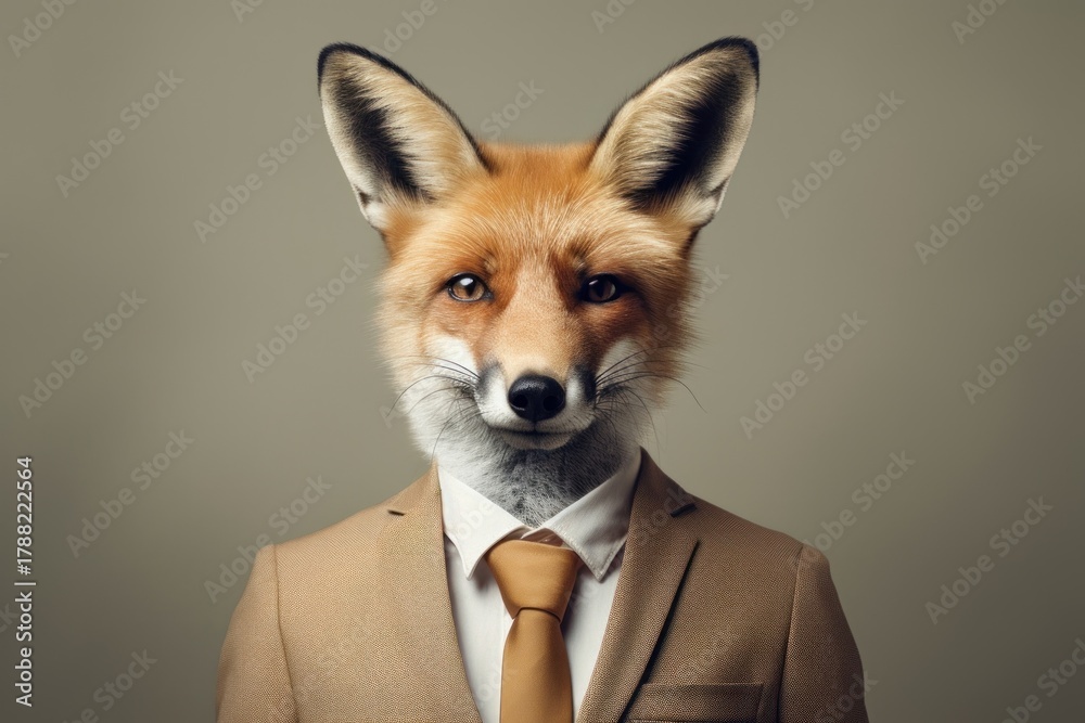 Obraz premium Fox animal wildlife portrait.