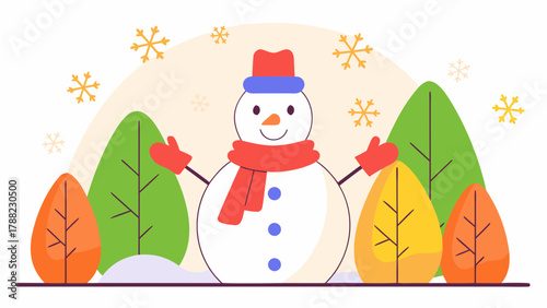 snowman with a broom