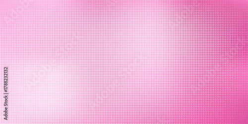 Pink rose halftone pattern. Retro comic gradient background. Pixelated dotted texture overlay. Cartoon pop art faded gradient pattern. Vector backdrop for poster, banner, advertisement
