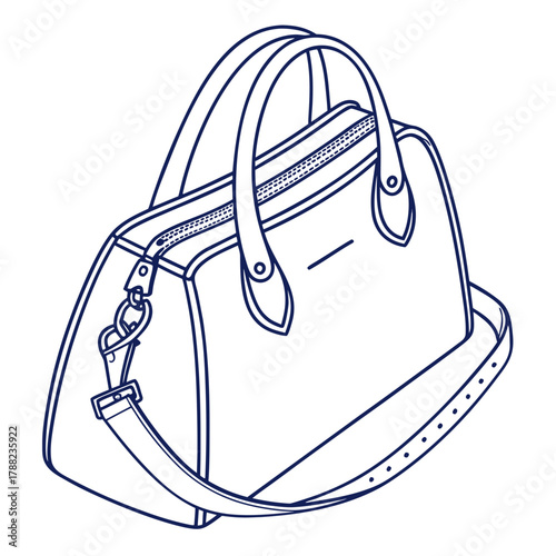 Stylish duffle bag with shoulder strap and handles