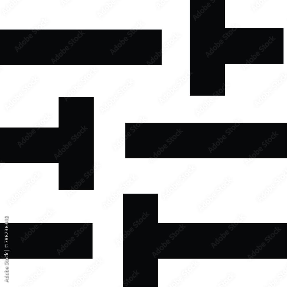 Obraz premium Black geometric shapes