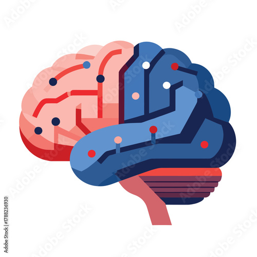 Digital Brain with Neural Network Connections