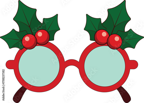 christmas wreath with holly berries