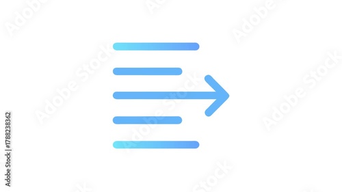 Right align button icon with gradient on White Background