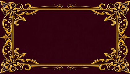 Elegant gold corner border design element, ornate frame detail,  premium, gold