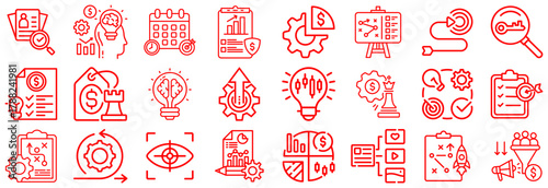 Business Strategy and Planning Icons Set