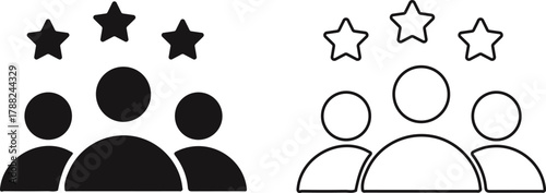 consumer rating icon black line set vector design art logo