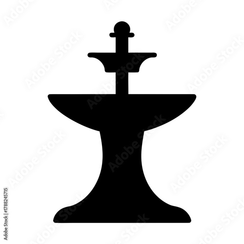 Elegant tiered garden fountain silhouette for outdoor spaces