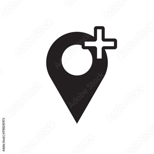 map pin location dualtone icon. Modern map markers dualtone icon. Map marker pointer dualtone icon. GPS location symbol dualtone icon.