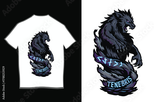 Dark Werewolf Tenebris – Mythical Beast Art”