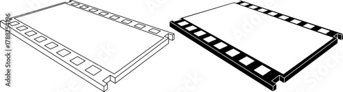 filmstrip 3d icon set 