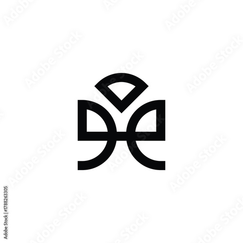 Modern Symmetrical Monogram Mark
