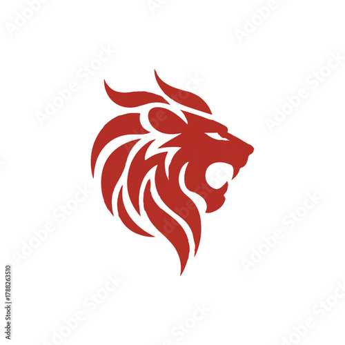 Red lion head logo
