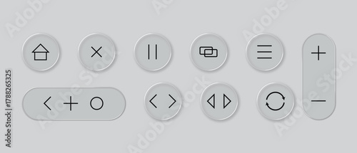 Liquid Glass Frame Abstract Design, Liquid glass vector elements for modern user interface or website design.