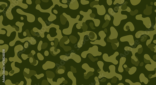 Camouflage pattern design in shades of green and olive