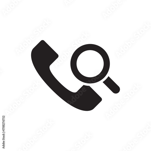 Magnifier Search Phone Contact Solid Icon