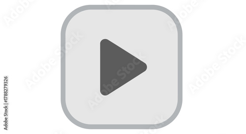 Play button icon with transparent background