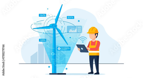 Wind turbine maintenance with data analysis