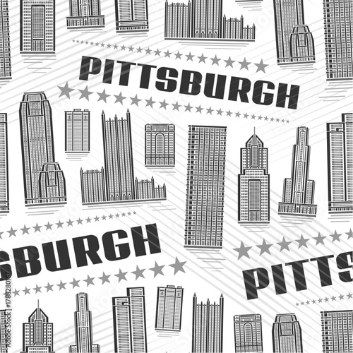 Vector Pittsburgh Seamless Pattern