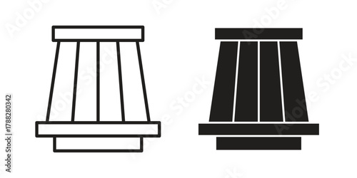 Air filter icon illustration, thin line vector, web design sign,