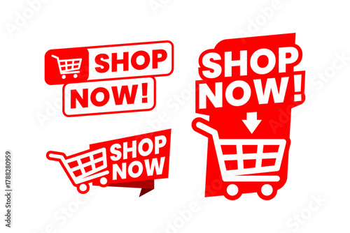 Shop Now E commerce Call to Action Labels