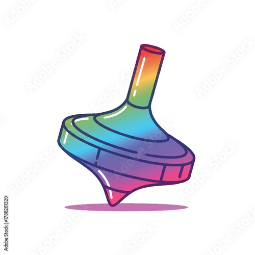 Rainbow Spinning Top Toy A Colorful Motion and Playful Design