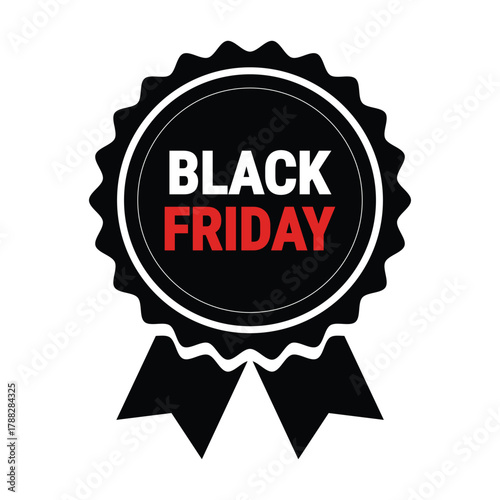 Black Friday badge vector design