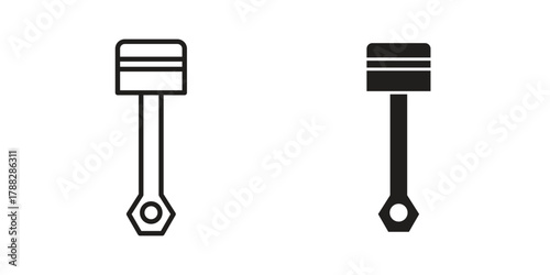 Car Piston icon illustration, thin line vector, web design sign,