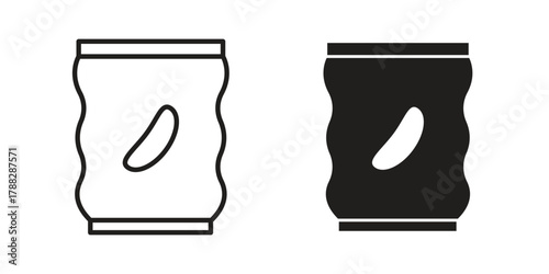 Chips bag icon illustration, thin line vector, web design sign,