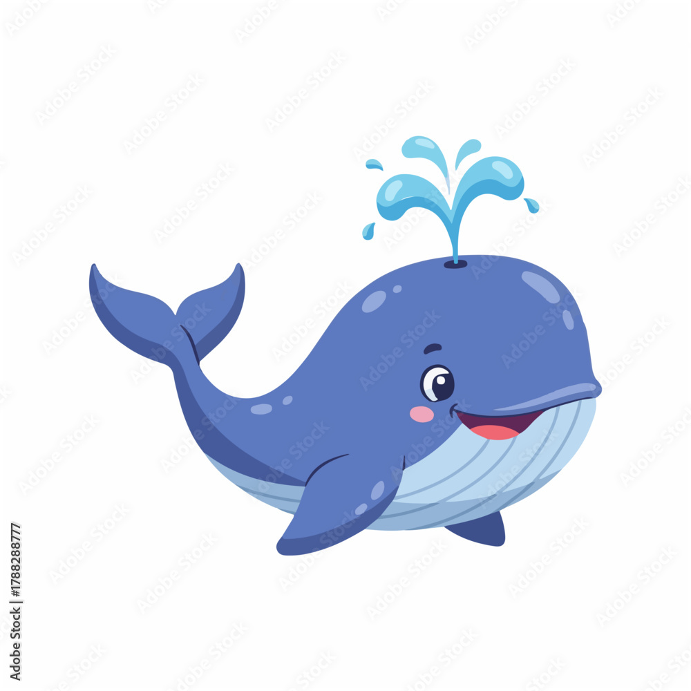Obraz premium Whale Spouting Water Joyfully