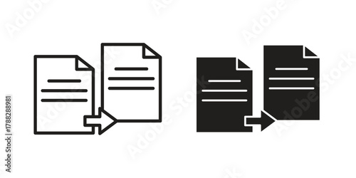 Compare icon illustration, thin line vector, web design sign,