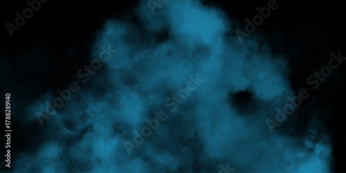 Abstract dark blue watercolor cloudiness, mist, or smog background. Moody Teal and Black Abstract Cloud Texture.  White and ash messy wall stucco texture background .