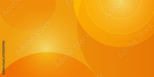 Minimal geometric background. Orange elements with fluid gradient. Dynamic shapes composition.